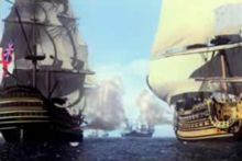 风帆船时期的海战(《地球帝国》动画截图)