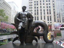 洛克菲勒广场的雕塑