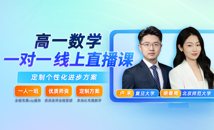 【高一数学】专属1对1规划（限时1元）