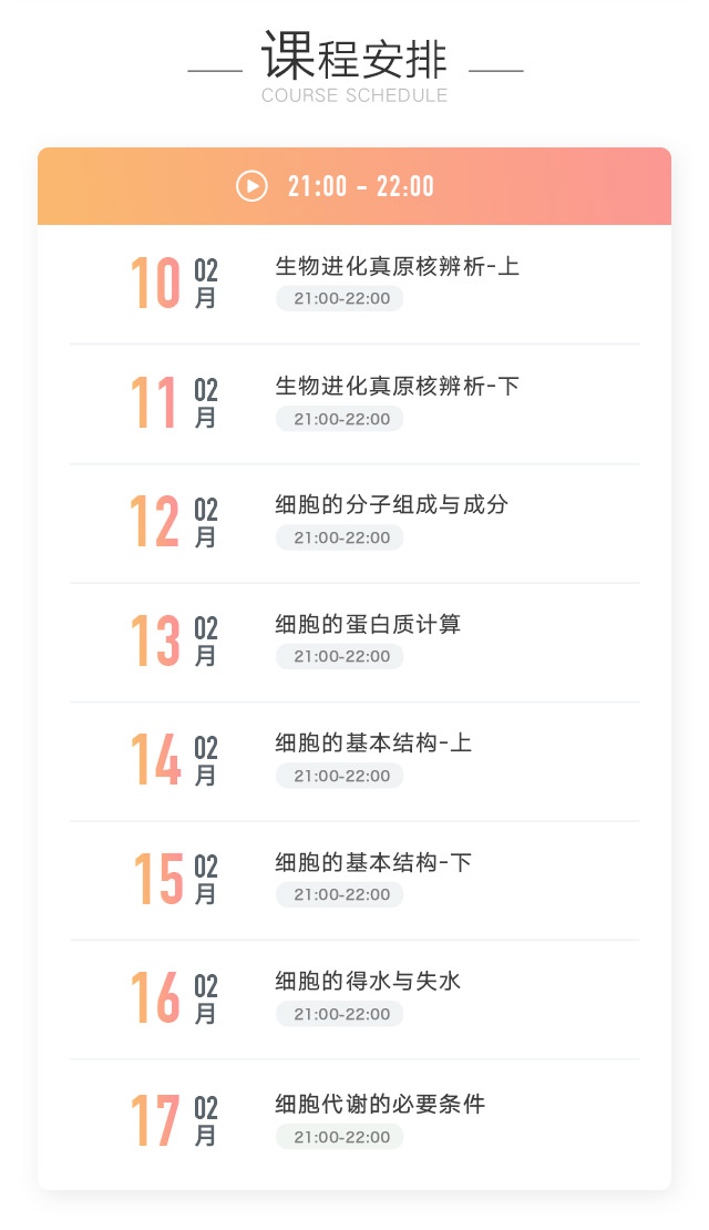 高中生物学渣逆袭班-2月班